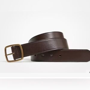 J. Crew Wide Leather Belt in Dark Brown Style #BW731 Size 36 New